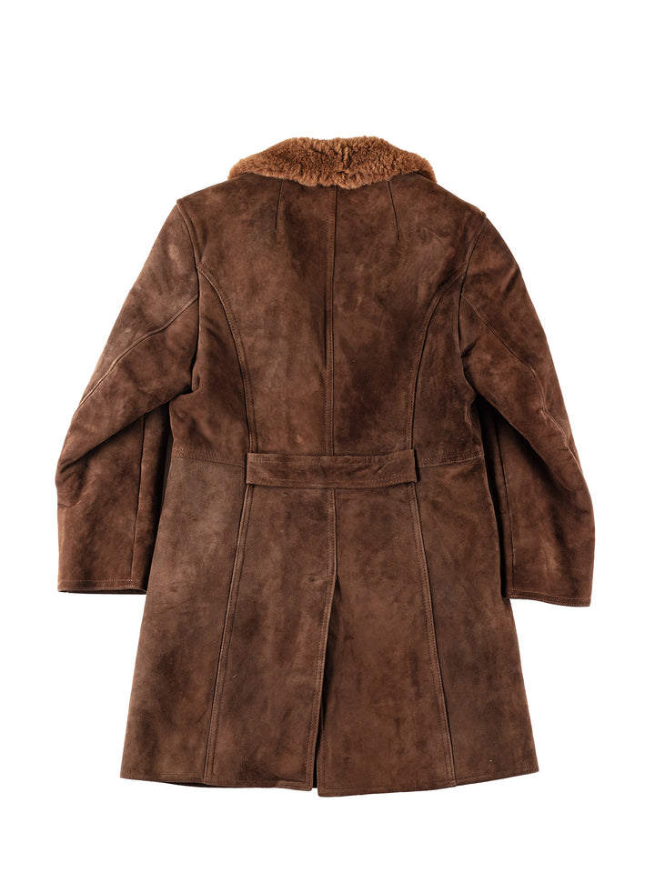 Vintage 70's Men Sheepskin Coat in BrownVN303