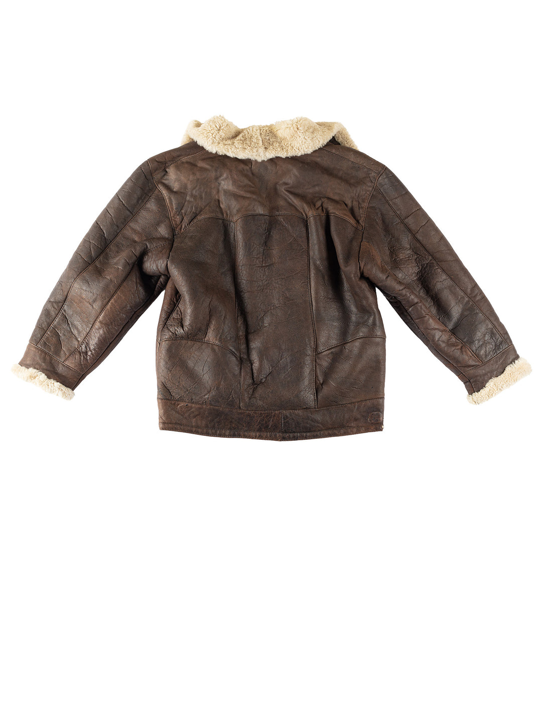 Vintage 80's Men Sheepskin Jacket in BrownVN269
