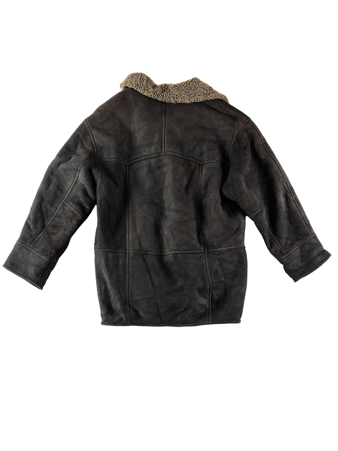Vintage 80's Women Sheepskin Coat in BlackMN470