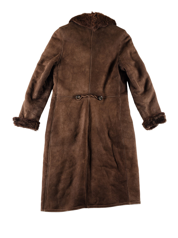 Vintage 70's Women Sheepskin Coat in BrownMN815