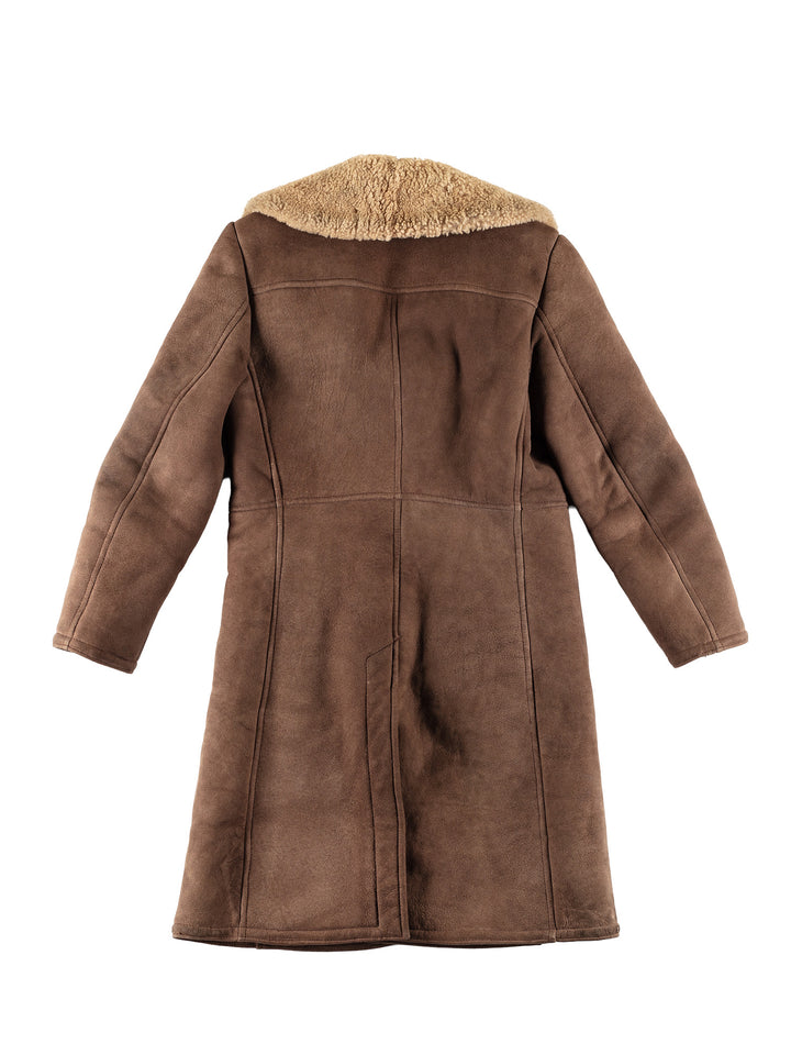 Vintage 70's Men Sheepskin Coat in BrownVN730
