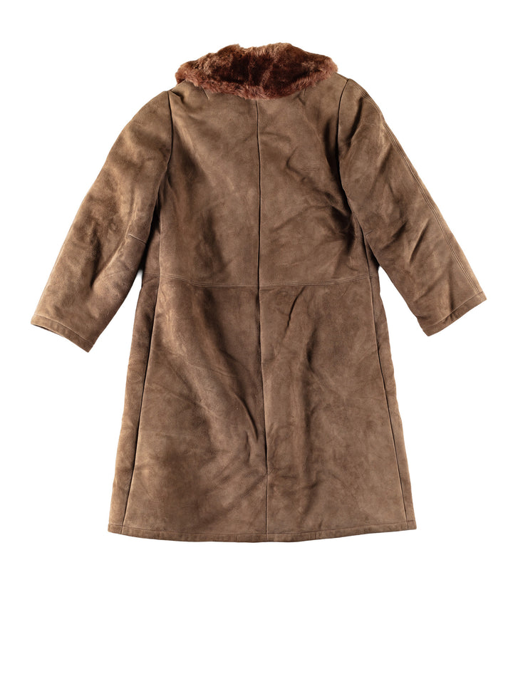 Vintage 70's Women Sheepskin Coat in BrownMN736