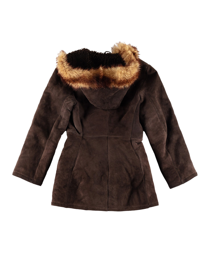 Vintage 70's Women Sheepskin Coat in BrownMN496