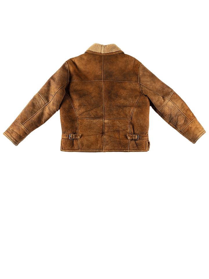 Vintage 80's Men Sheepskin Jacket in BrownVN700