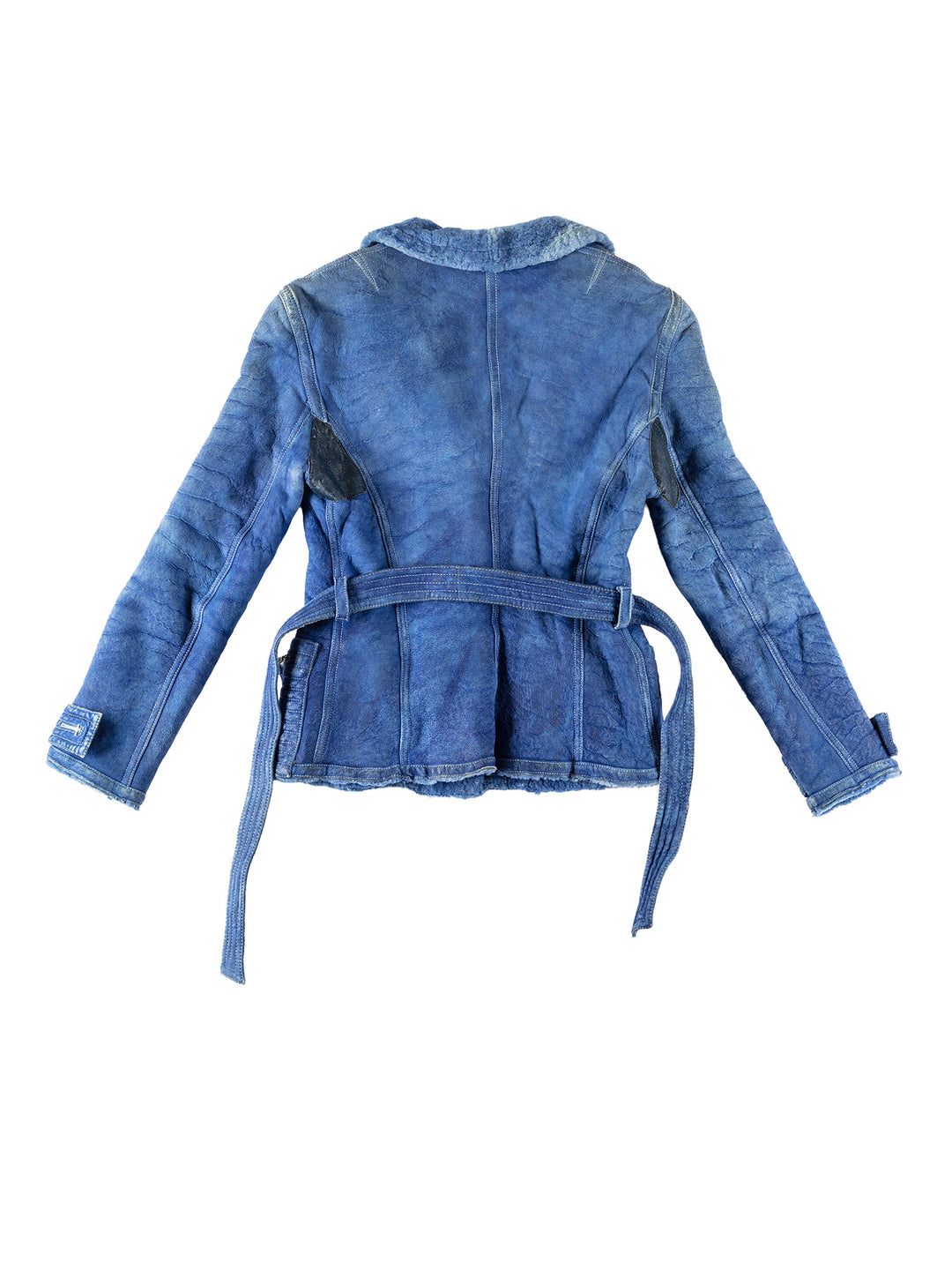 Vintage 70's Women Sheepskin Jacket in BlueMN285