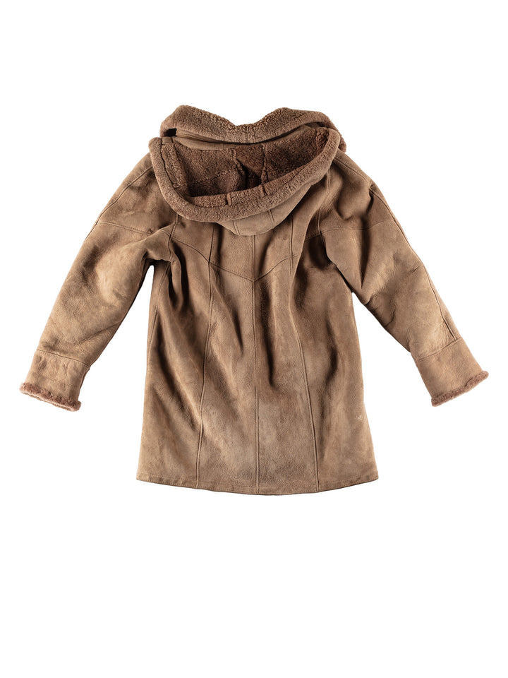 Vintage 70's Women Sheepskin Coat in BrownMN695