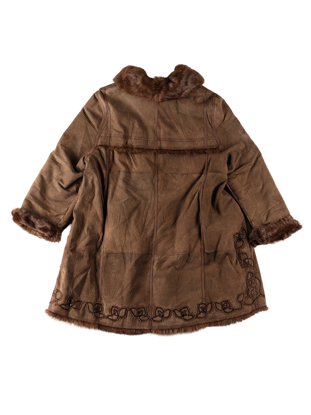 Vintage 00's Women Sheepskin Coat in BrownMN585