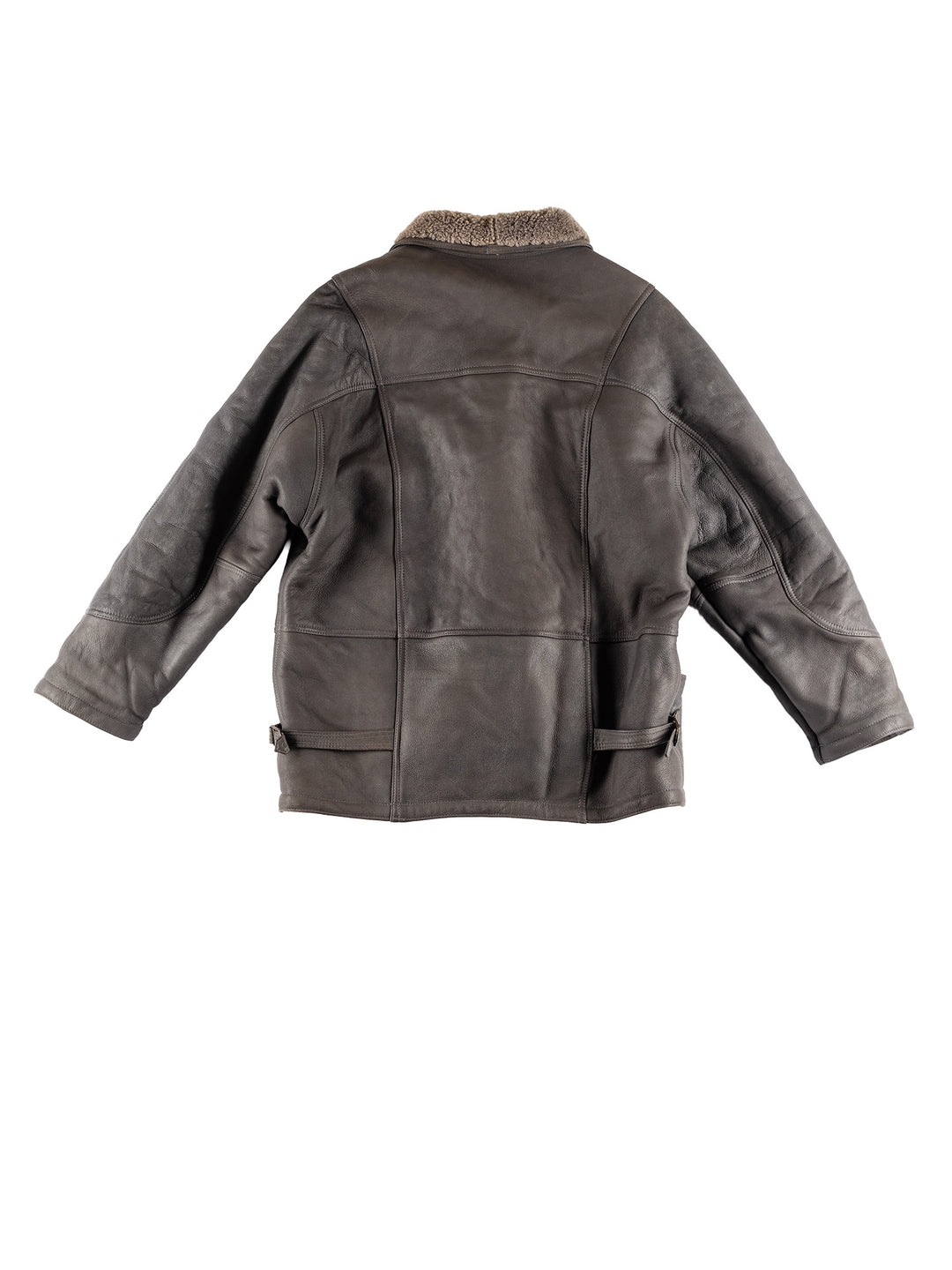 Vintage 80's Men Sheepskin Coat in GrayVN458