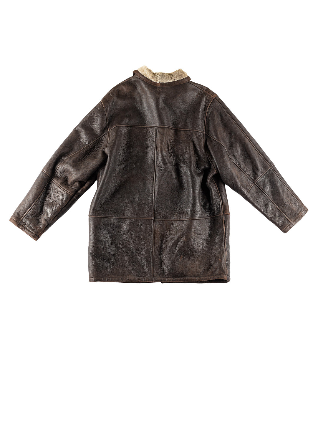 Vintage 80's Men Sheepskin Coat in BrownVN768