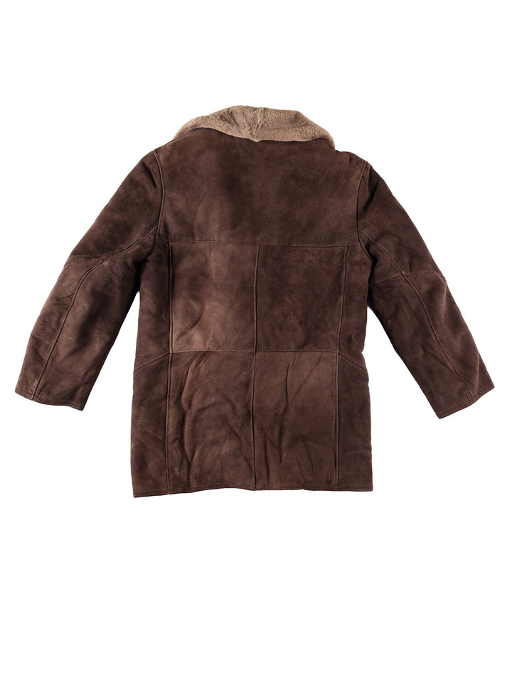 Vintage 70's Men Sheepskin Coat in BrownVN293