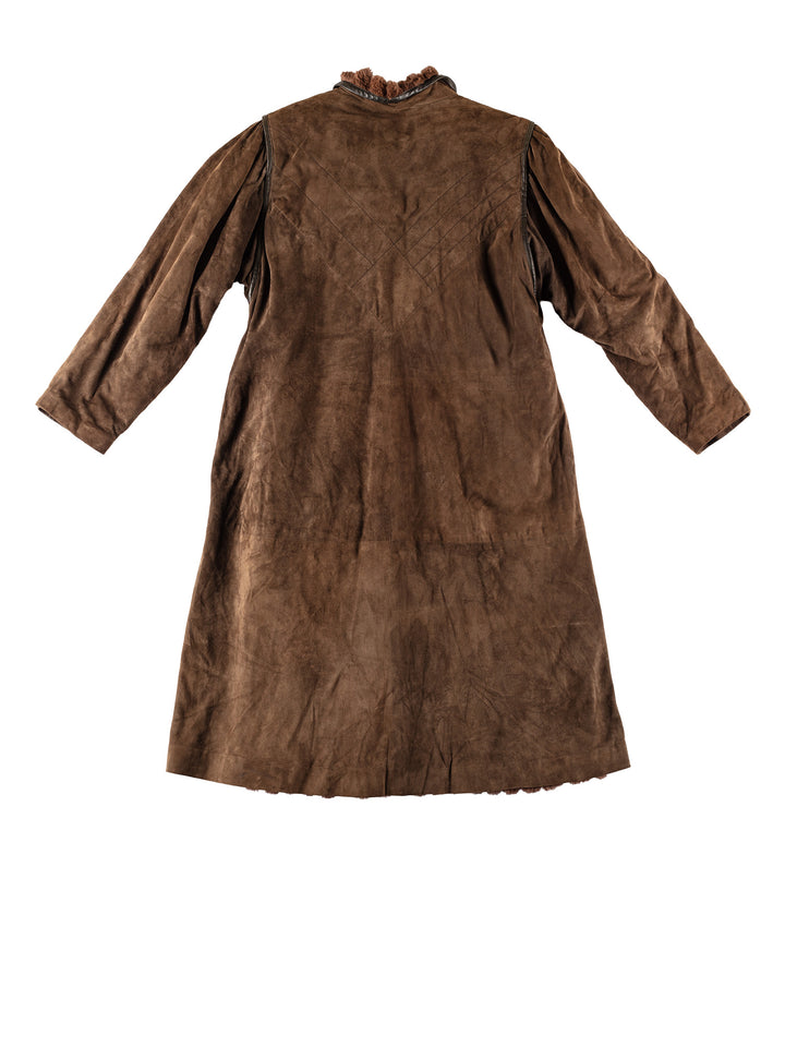 Vintage 90's Women Sheepskin Coat in BrownMN777