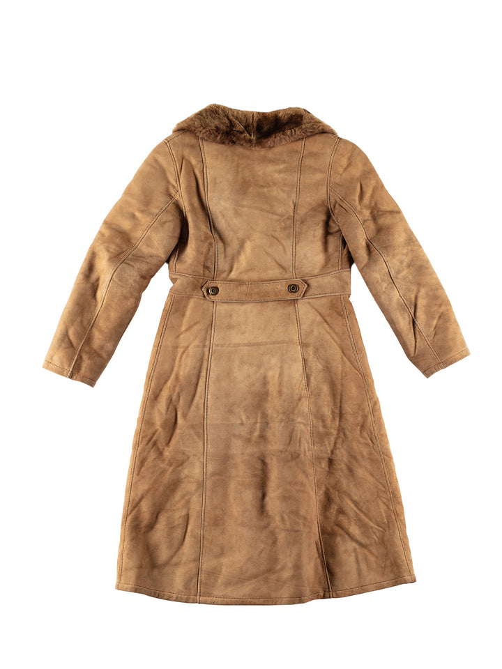 Vintage 70's Women Sheepskin Coat in BrownMN624