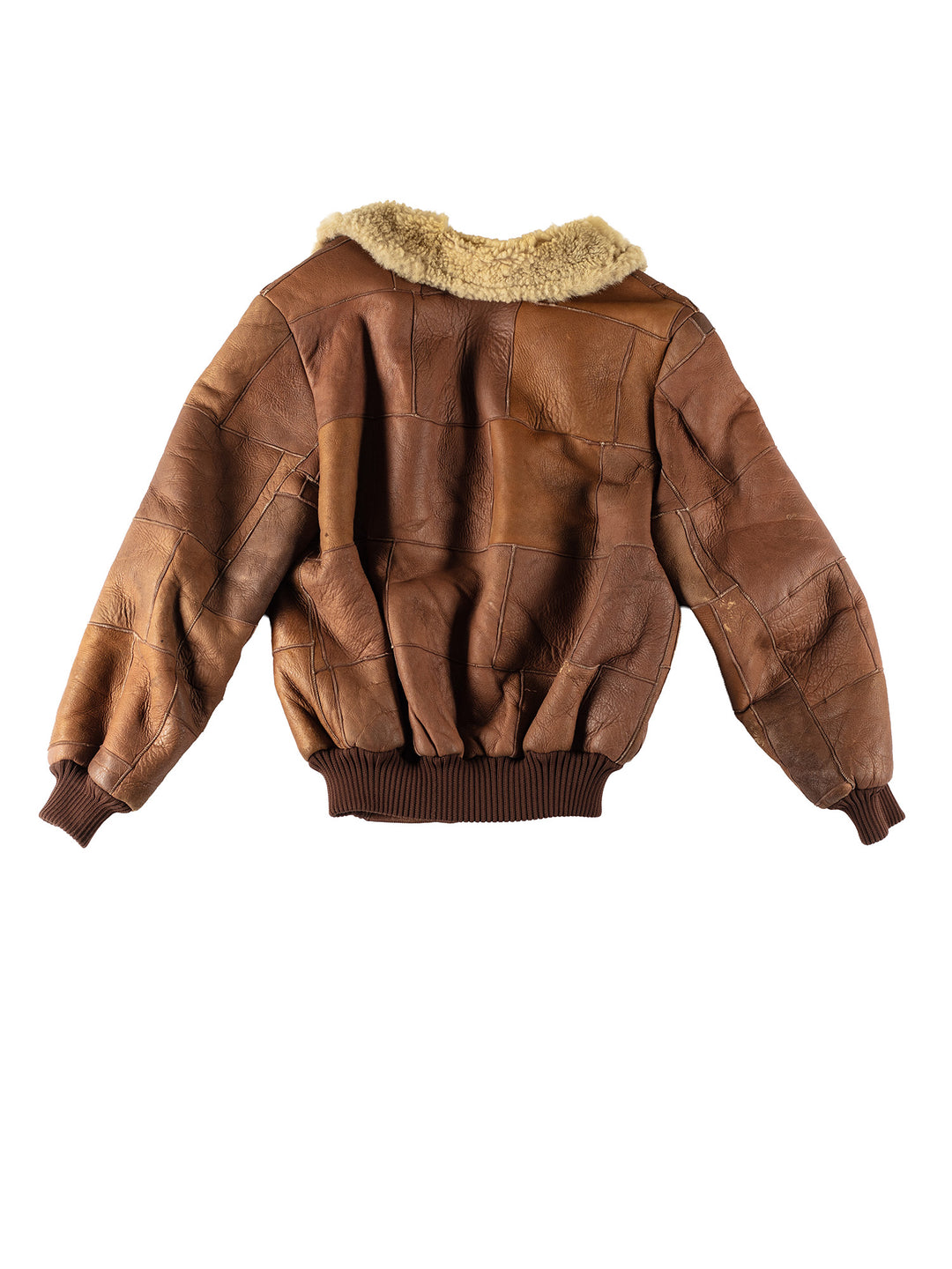 Vintage 80's Men Sheepskin Jacket in BrownVN408
