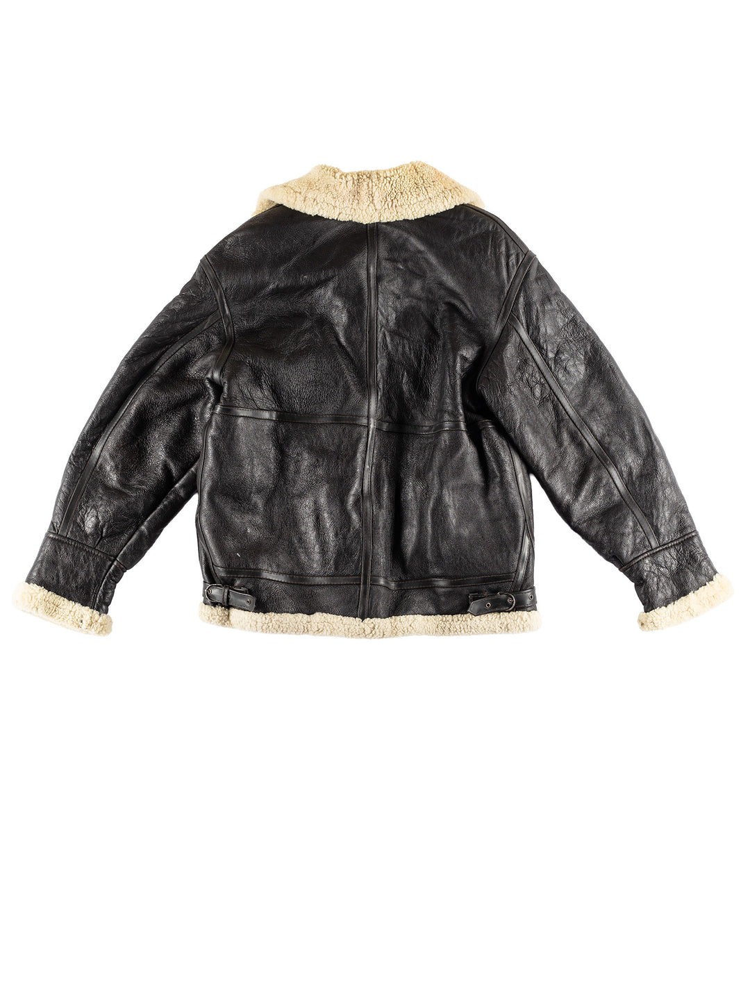 Vintage 80's Men Sheepskin Jacket in BlackVN457