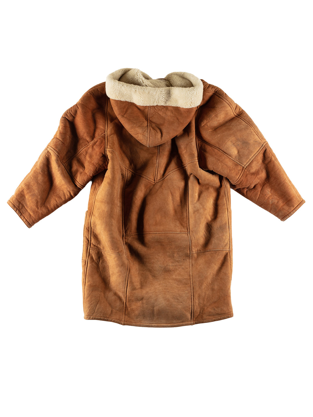 Vintage 80's Women Sheepskin Coat in BrownMN670
