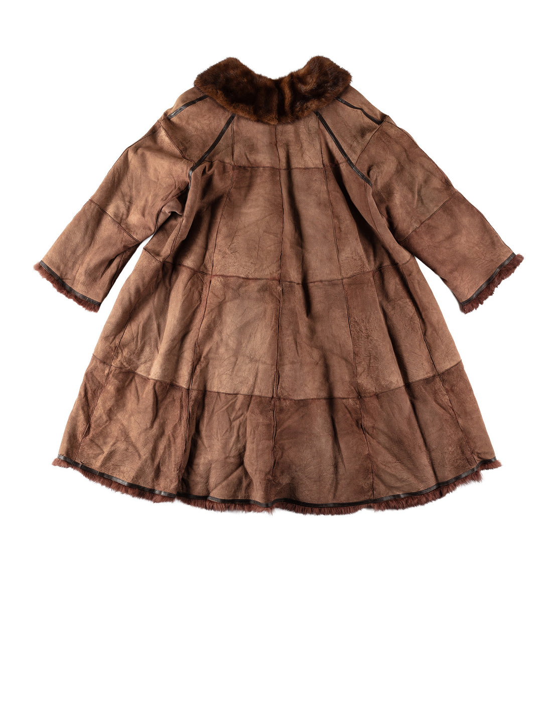 Vintage 70's Women Sheepskin Coat in BrownMN611