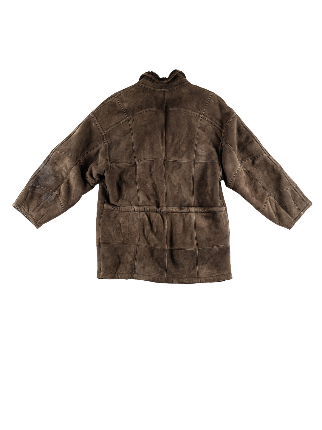 Vintage 80's Men Sheepskin Coat in KhakiVN462