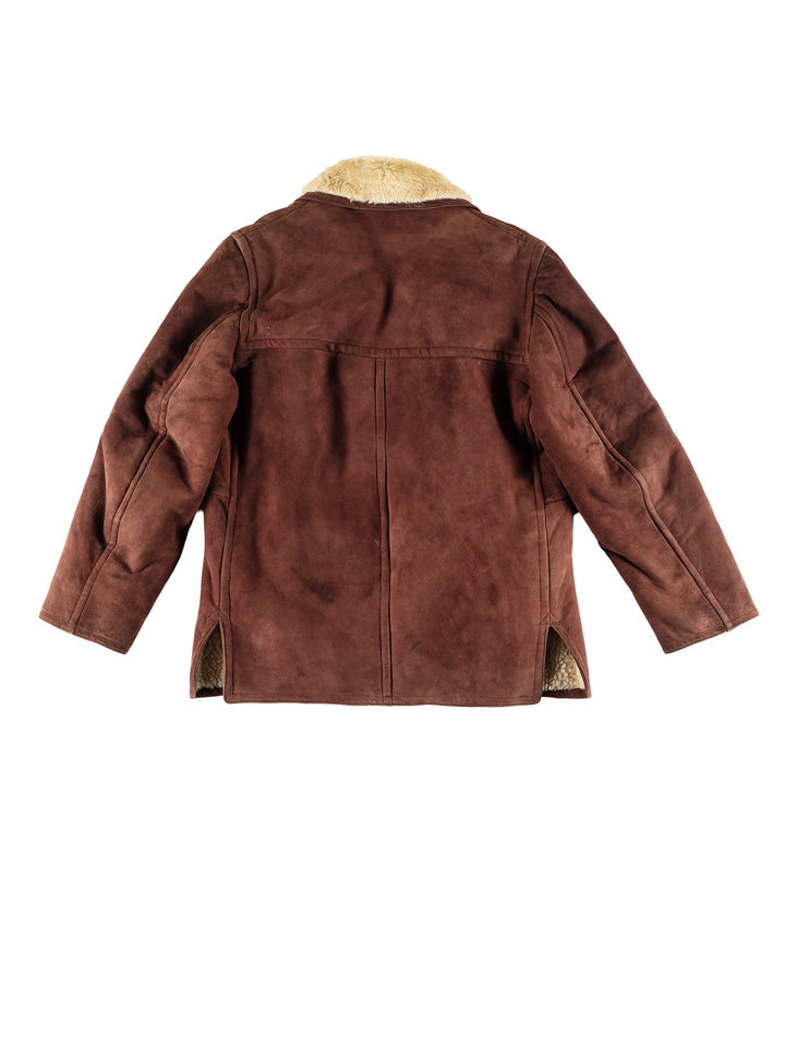 Vintage 70's Men Sheepskin Coat in BrownVN726