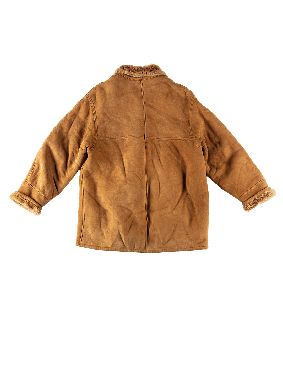 Vintage 80's Women Sheepskin Coat in BrownMN599