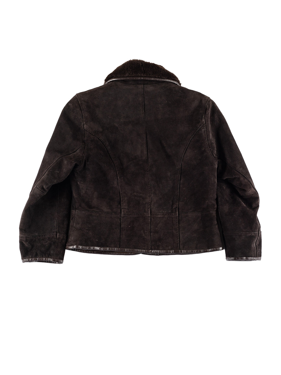 Vintage 70's Women Faux Sheepskin Jacket in BrownMN392