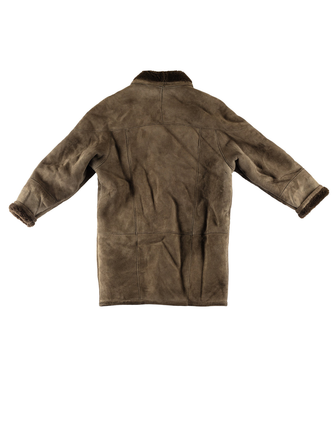 Vintage 80's Women Sheepskin Coat in GreenMN784