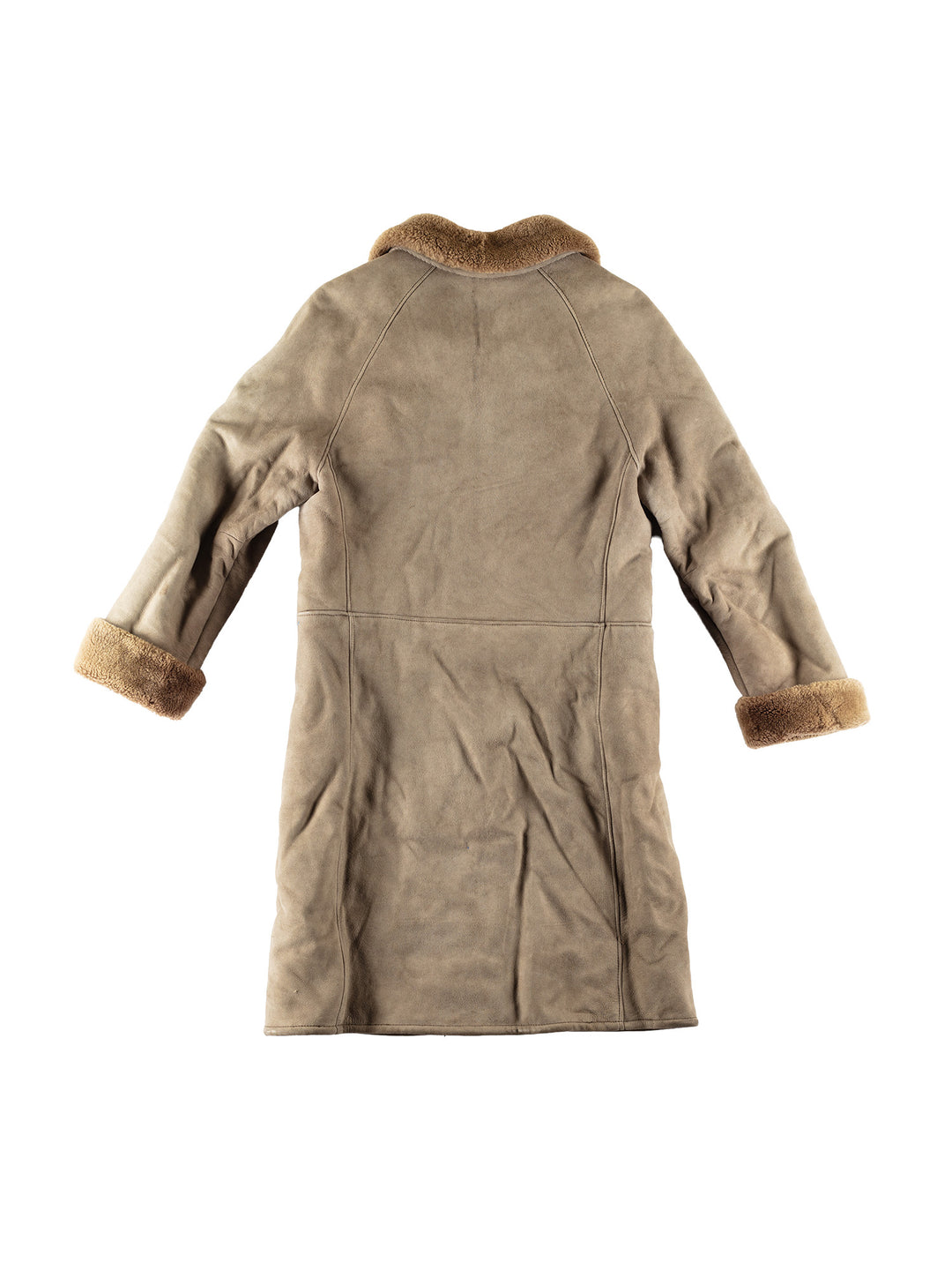 Vintage 70's Women Sheepskin Coat in BeigeMN797