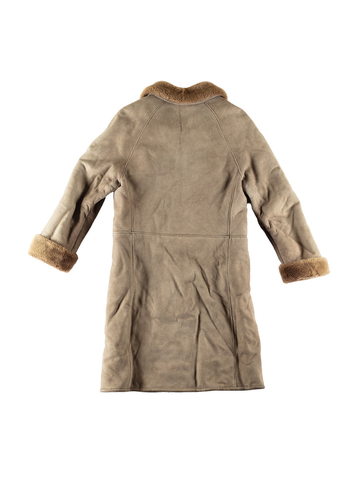 Vintage 70's Women Sheepskin Coat in BeigeMN797