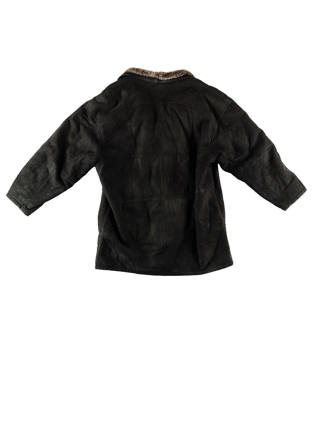 Vintage 80's Men Sheepskin Coat in BlackVN609