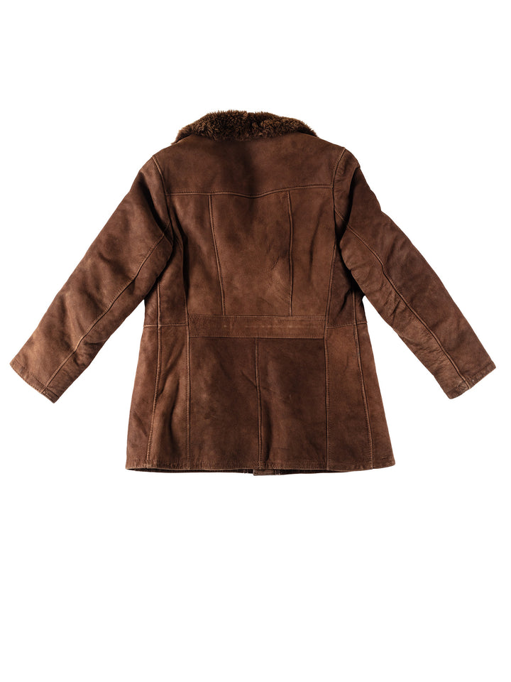 Vintage 70's Men Sheepskin Coat in BrownVN342