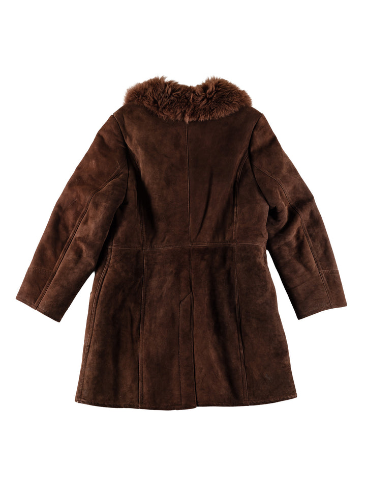 Vintage 70's Women Sheepskin Coat in BrownMN672