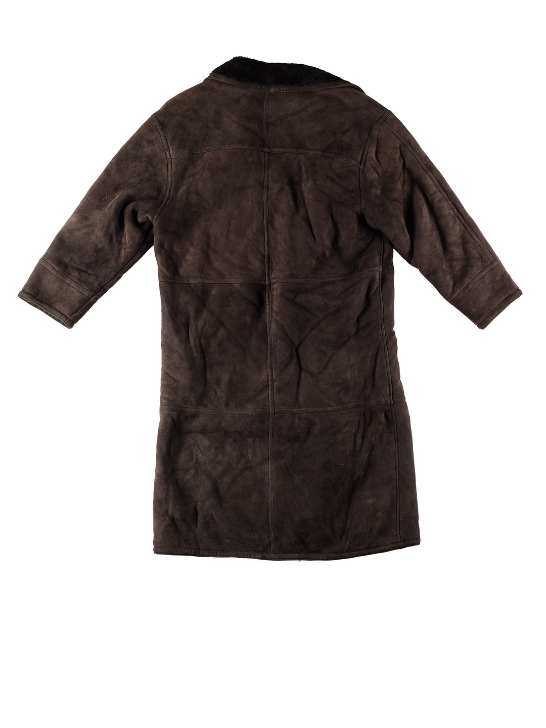 Vintage 80's Men Sheepskin Coat in BrownVN433