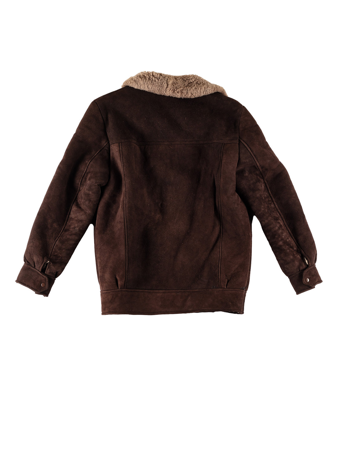 Vintage 80's Men Sheepskin Coat in BrownVN690