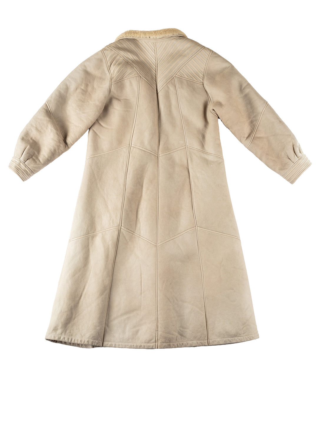 Vintage 70's Women Sheepskin Coat in BeigeMN295