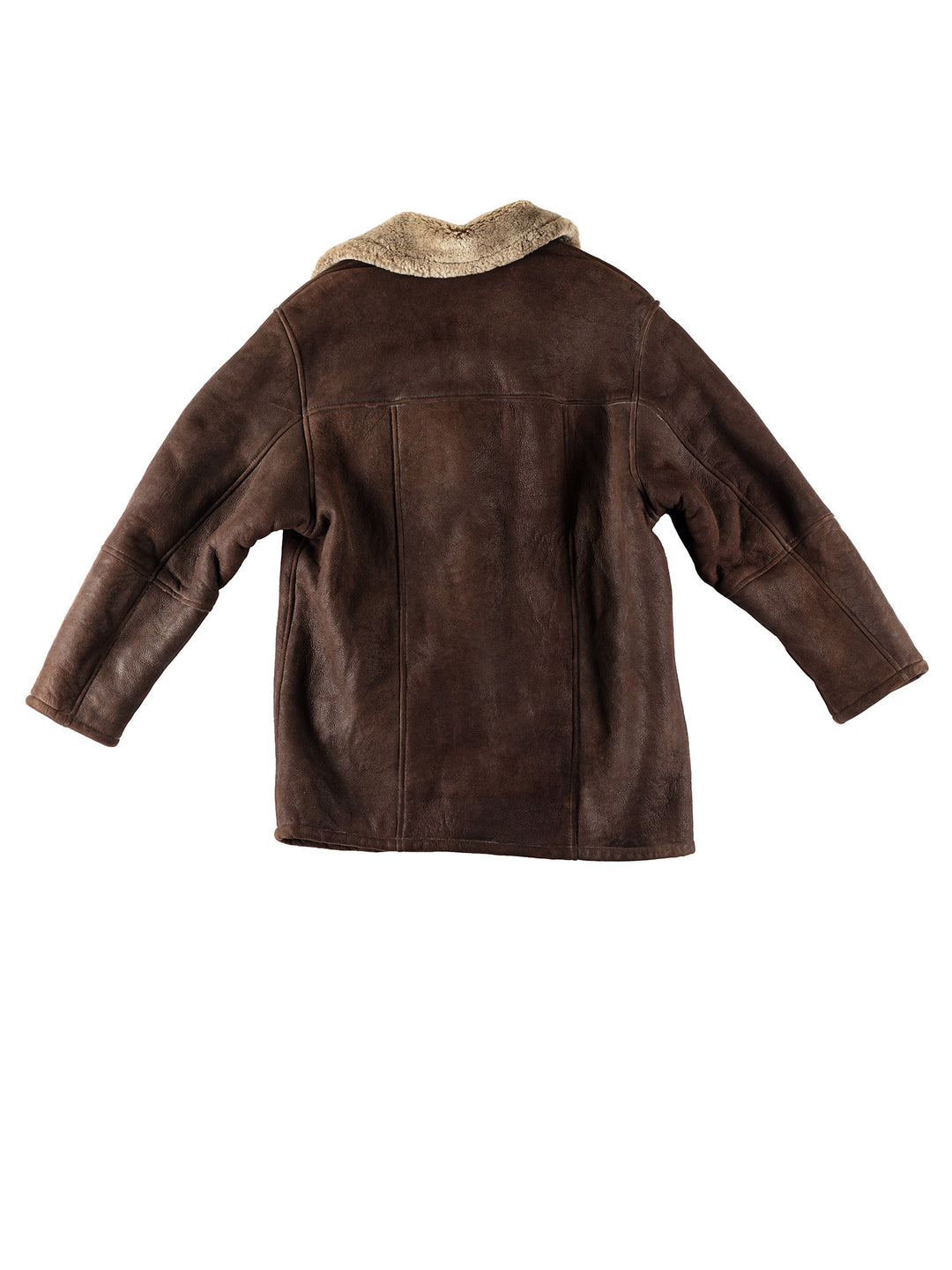 Vintage 80's Men Sheepskin Coat in BrownVN426