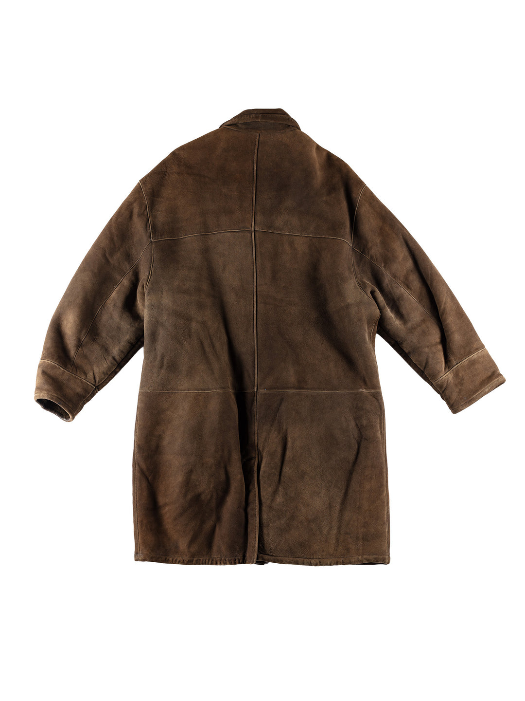 Vintage 80's Men Sheepskin Coat in BrownVN754