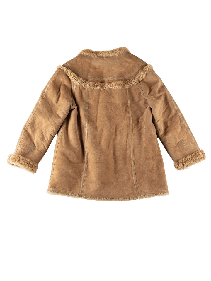 Vintage 70's Women Sheepskin Coat in BrownMN572