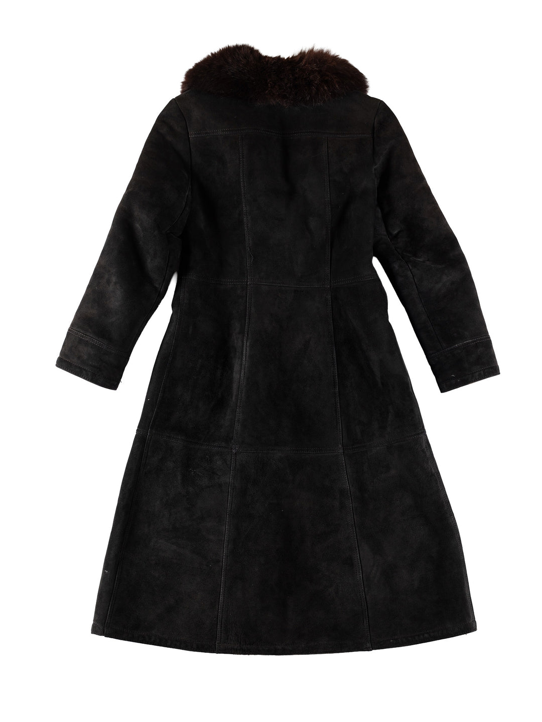 Vintage 70's Women Sheepskin Coat in BlackMN739