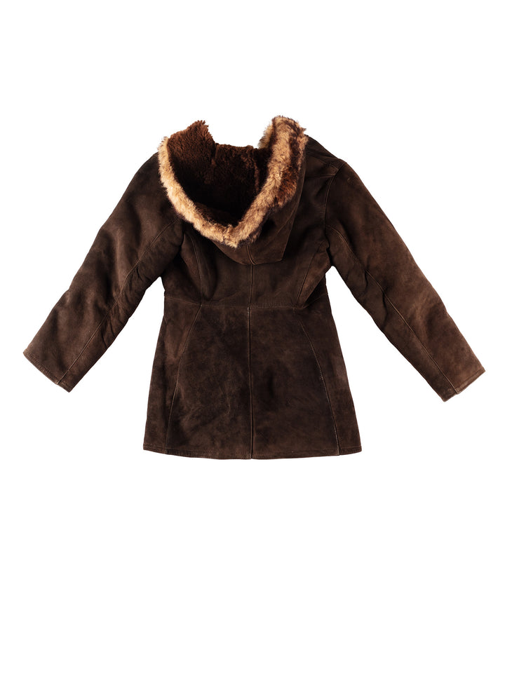 Vintage 70's Women Sheepskin Coat in BrownMN282