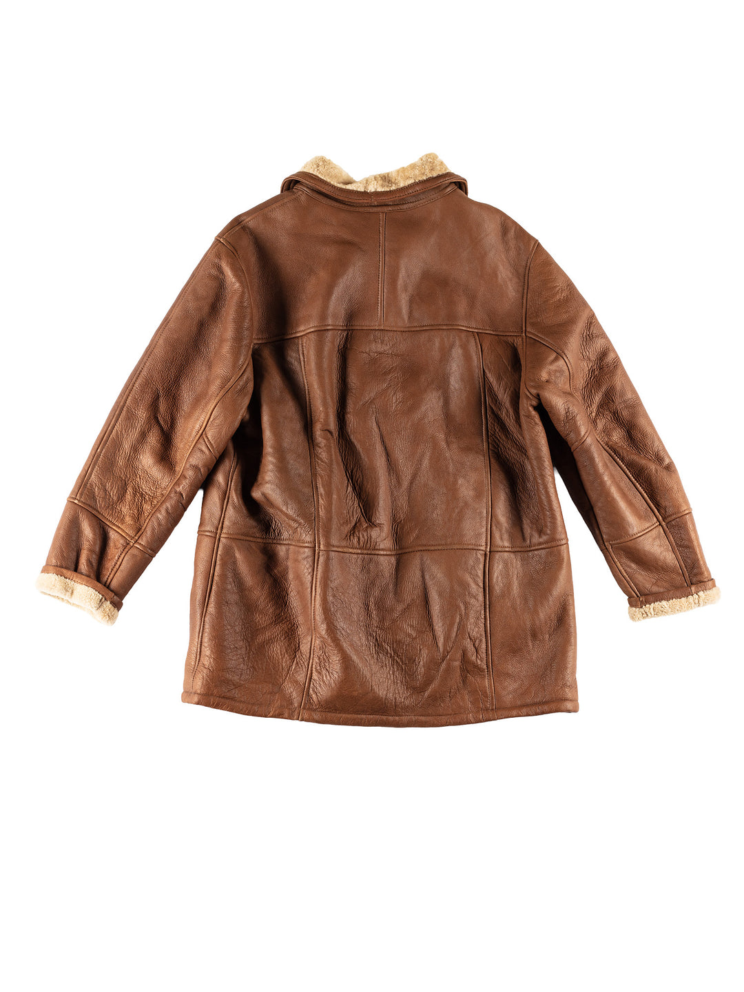 Vintage 80's Men Sheepskin Coat in BrownMN742