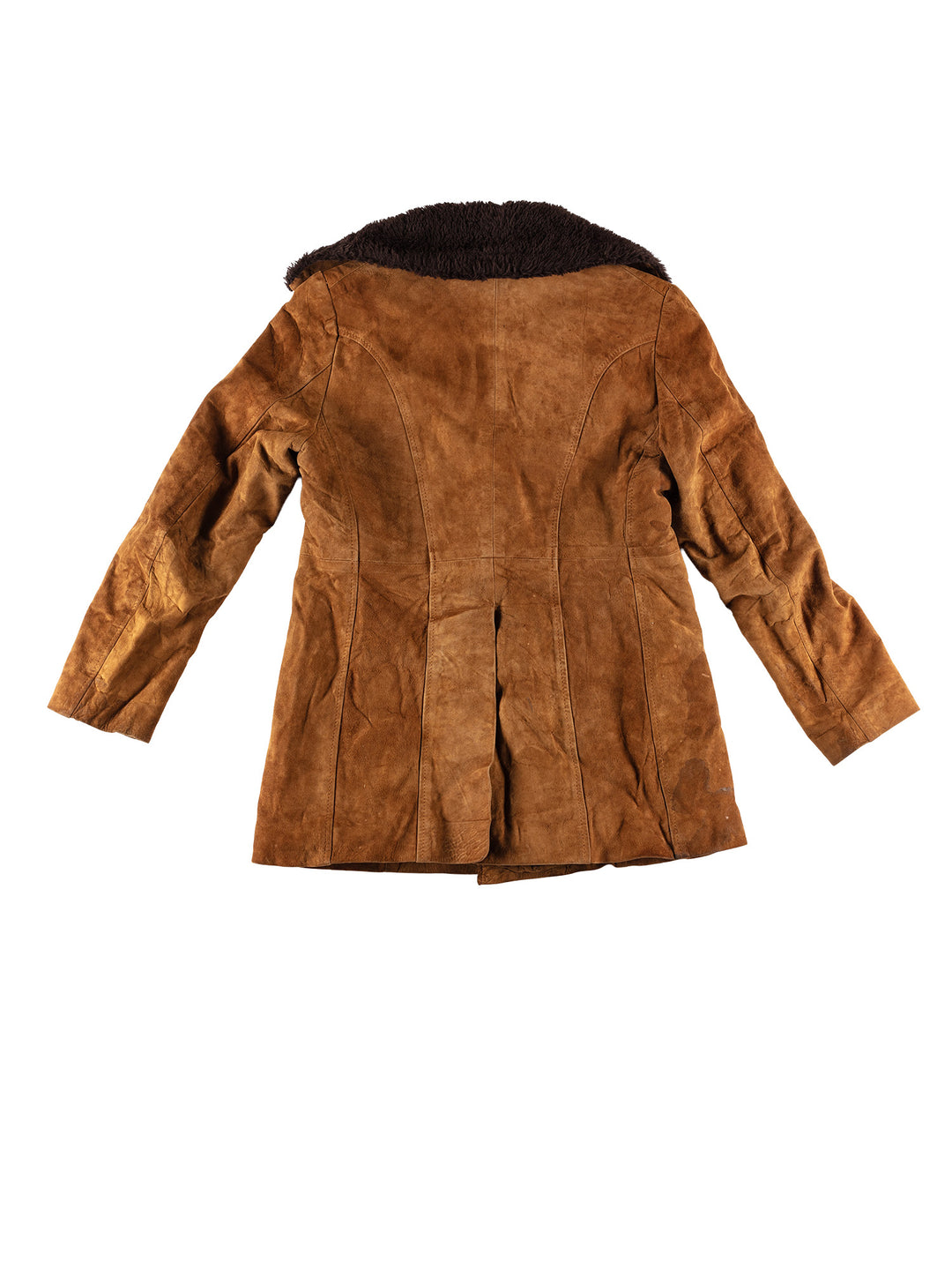 Vintage 70's Men Faux Sheepskin Coat in BrownVN594