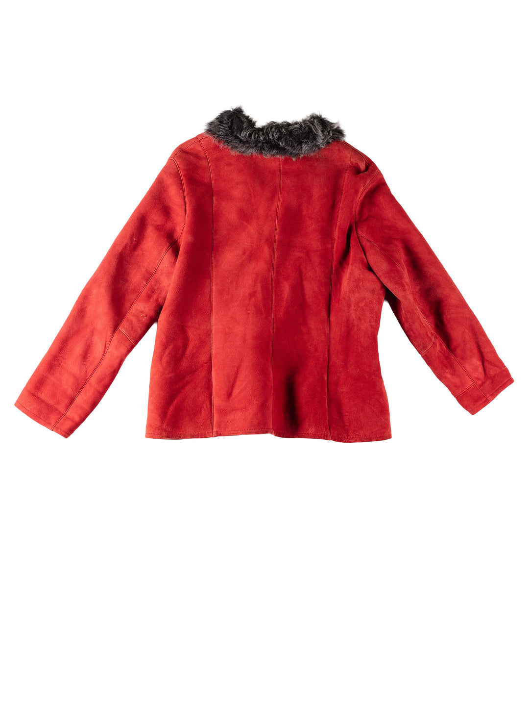 Vintage 70's Women Sheepskin Coat in RedMN563