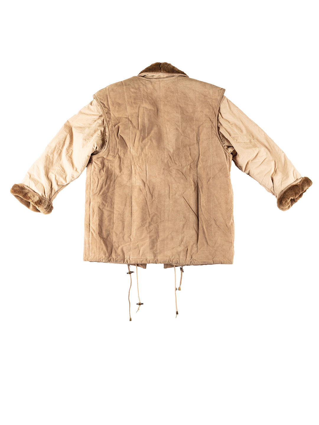 Vintage 90's Women Suede Jacket in BeigeMN361