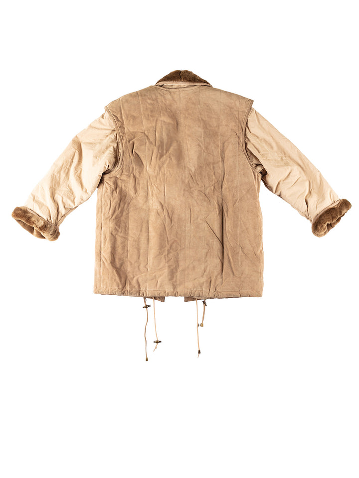 Vintage 90's Women Suede Jacket in BeigeMN361