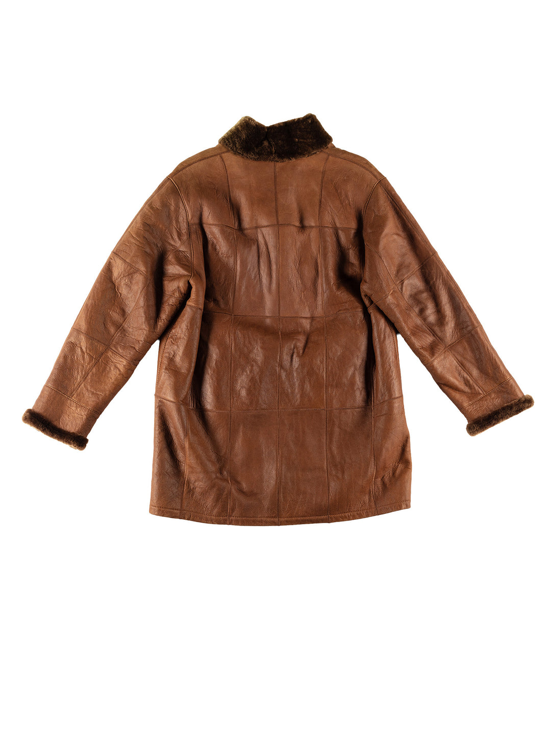 Vintage 80's Women Sheepskin Coat in BrownMN749