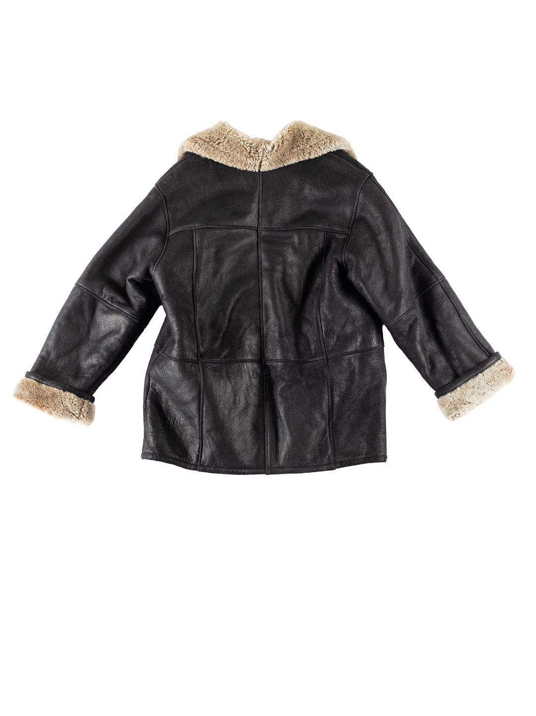 Vintage 80's Women Sheepskin Jacket in BlackMN452
