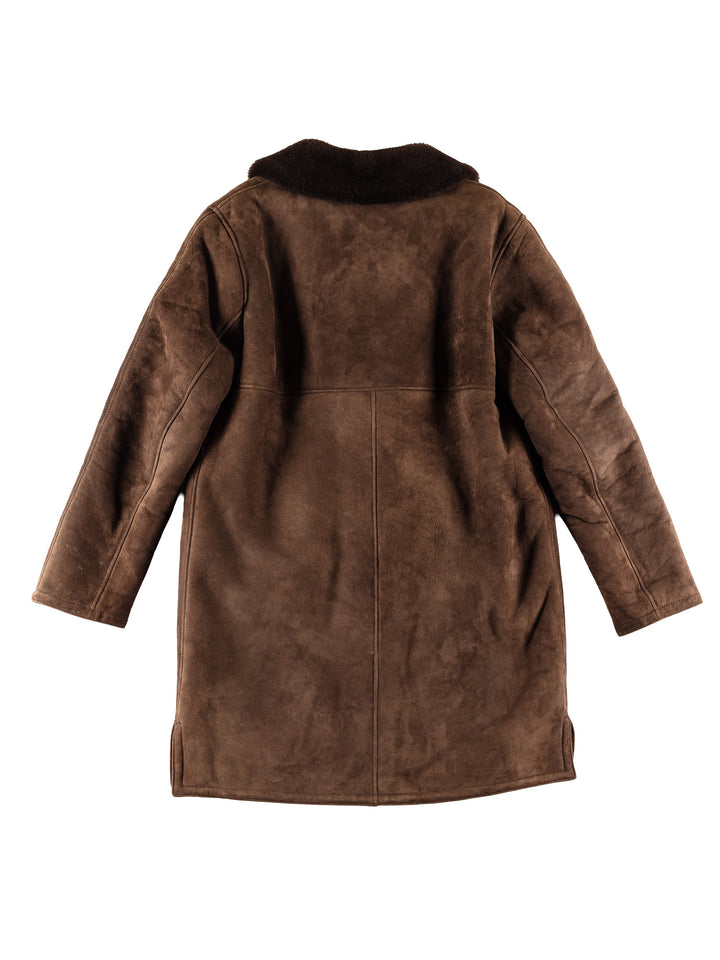 Vintage 70's Men Sheepskin Coat in BrownVN747