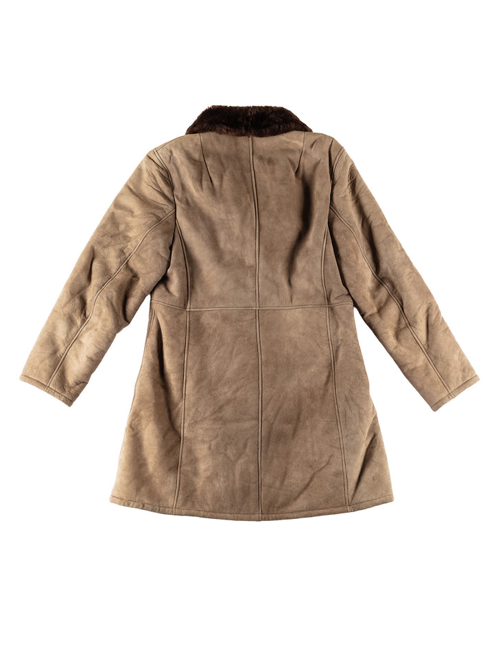 Vintage 70's Men Sheepskin Coat in BeigeVN567