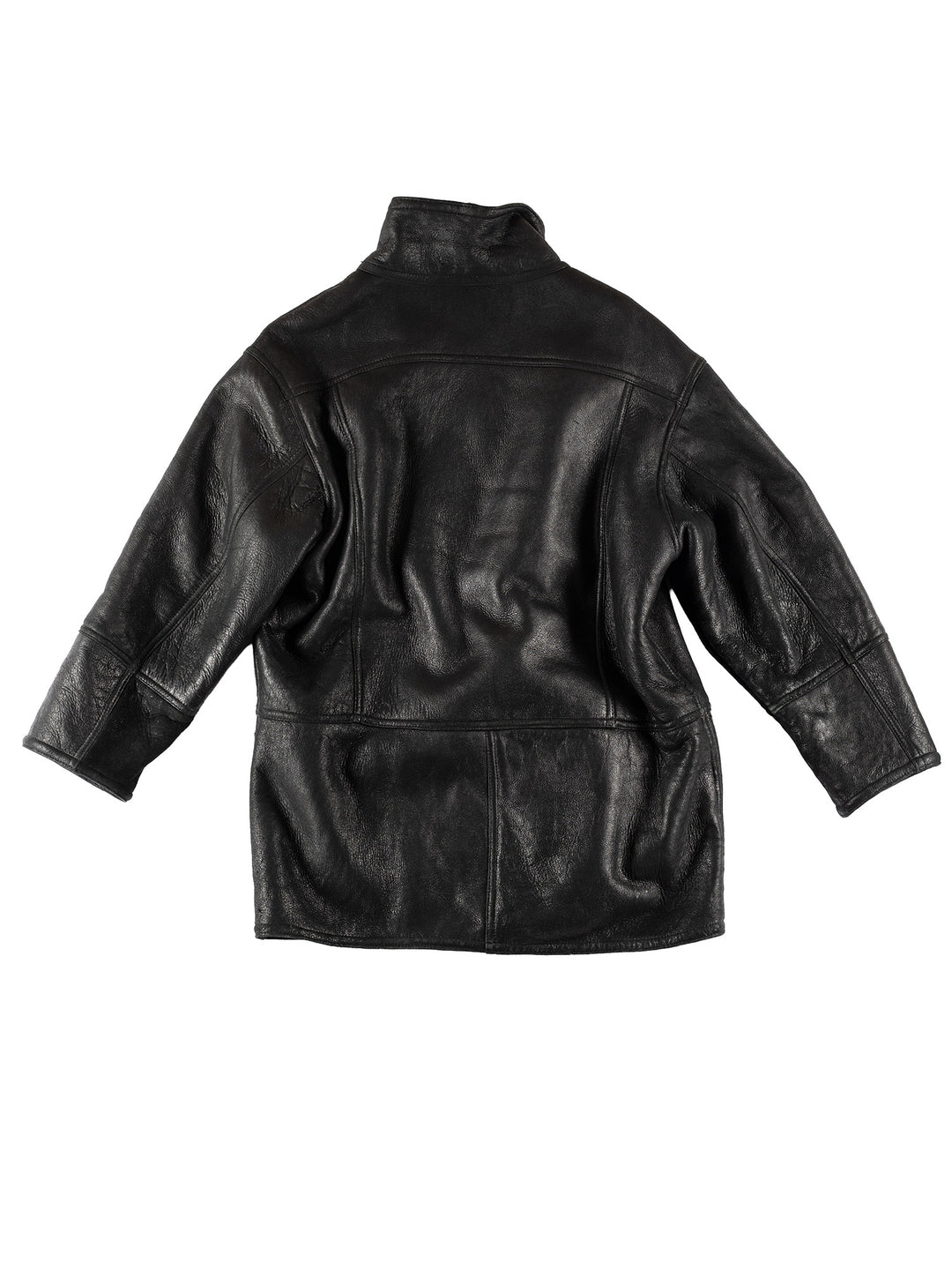 Vintage 80's Men Sheepskin Coat in BlackVN709