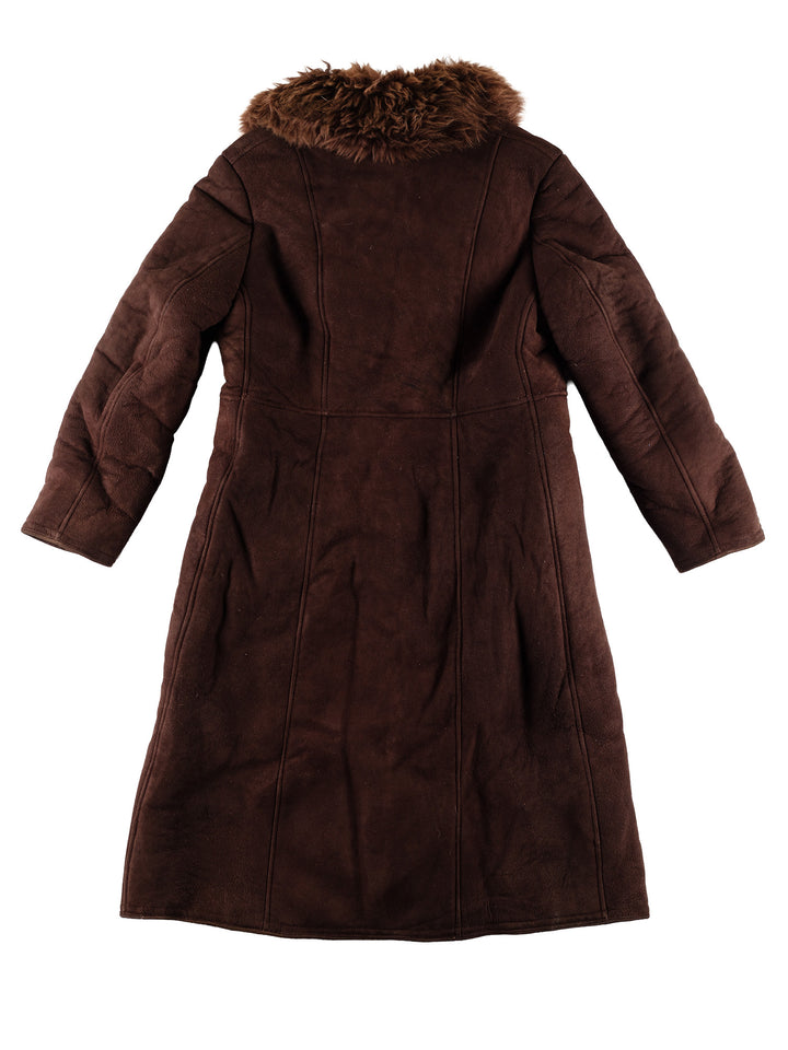 Vintage 70's Women Sheepskin Coat in BrownMN506
