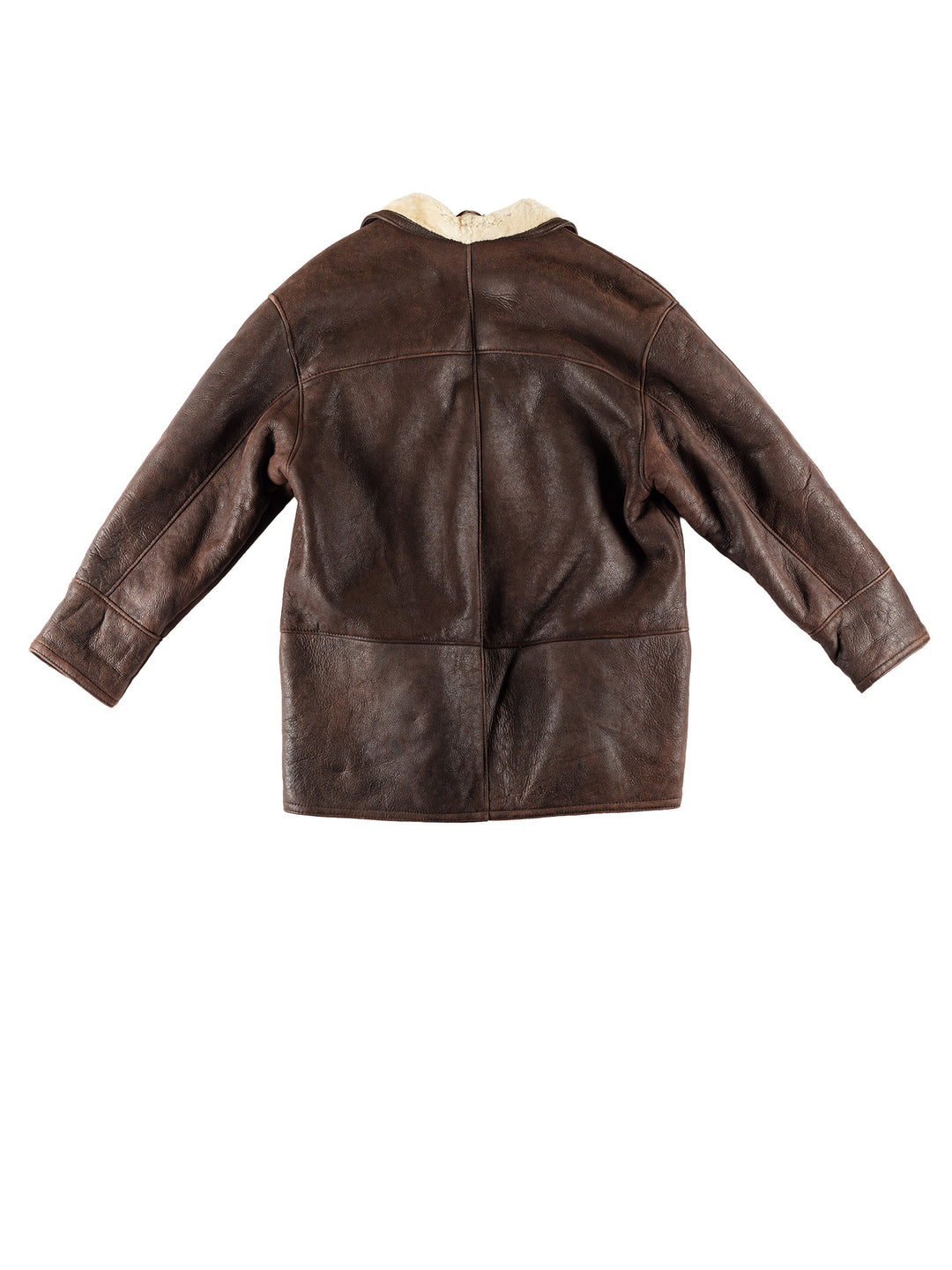 Vintage 80's Men Sheepskin Coat in BrownVN769